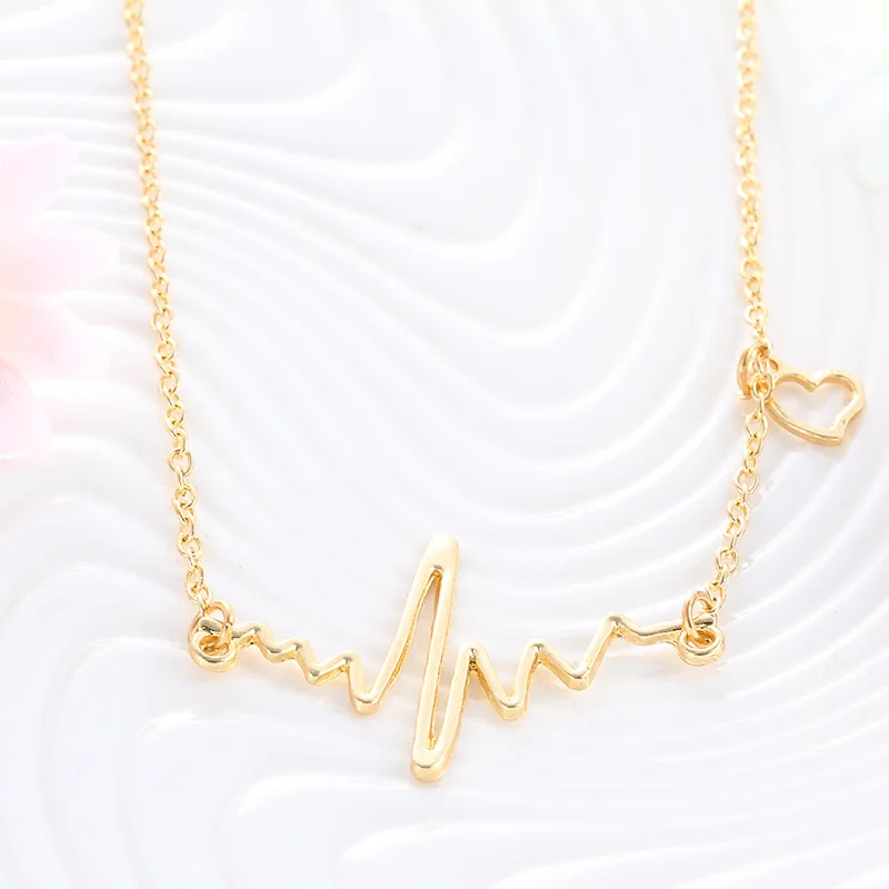 New Fashion Jewelry Necklace Unique Design Electrocardiogram Charm Pendant Necklace for Lovers Mix Color Necklace Accessories
New Fashion Jewelry Necklace Unique Design Electrocardiogram Charm Pendant Necklace for Lovers Mix Color Necklace Accessories