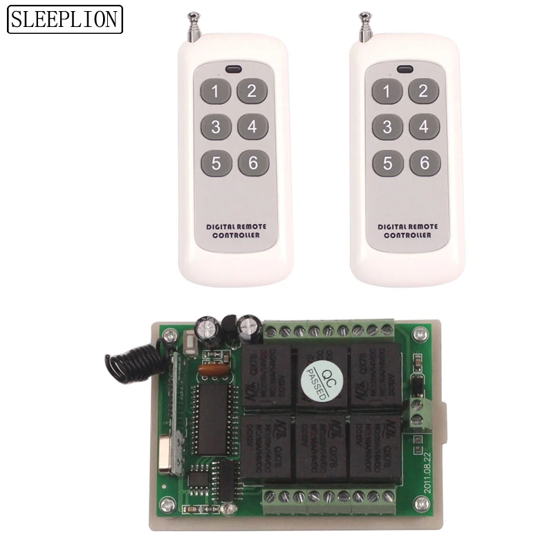 Sleeplion 12V 6CH Remote Switch 315/433MHz With Remote Control Relay Switch 12V Relay Module 6CH Module Board Box
Sleeplion 12V 6CH Remote Switch 315/433MHz With Remote Control Relay Switch 12V Relay Module 6CH Module Board Box