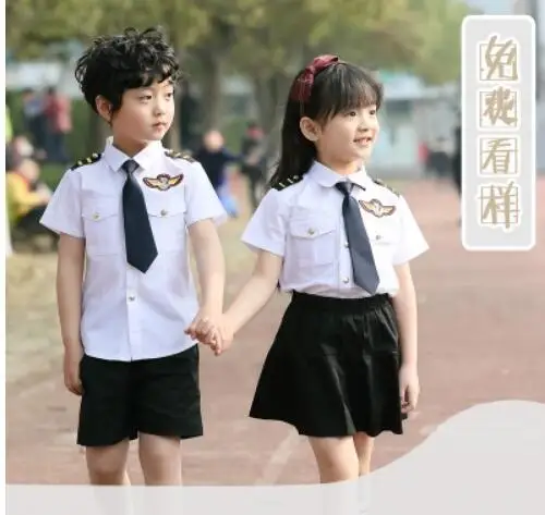 Performance clothing dance dress girls Stewardess clothes Pilot uniformed Child Aircraft photography service
Performance clothing dance dress girls Stewardess clothes Pilot uniformed Child Aircraft photography service