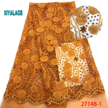 African Sequins Lace Fabrics Golden 2019 High Quality Lace Nigerian Tulle Lace Fabric Bride French Net Lace Fabric YA2714B-1
African Sequins Lace Fabrics Golden 2019 High Quality Lace Nigerian Tulle Lace Fabric Bride French Net Lace Fabric YA2714B-1