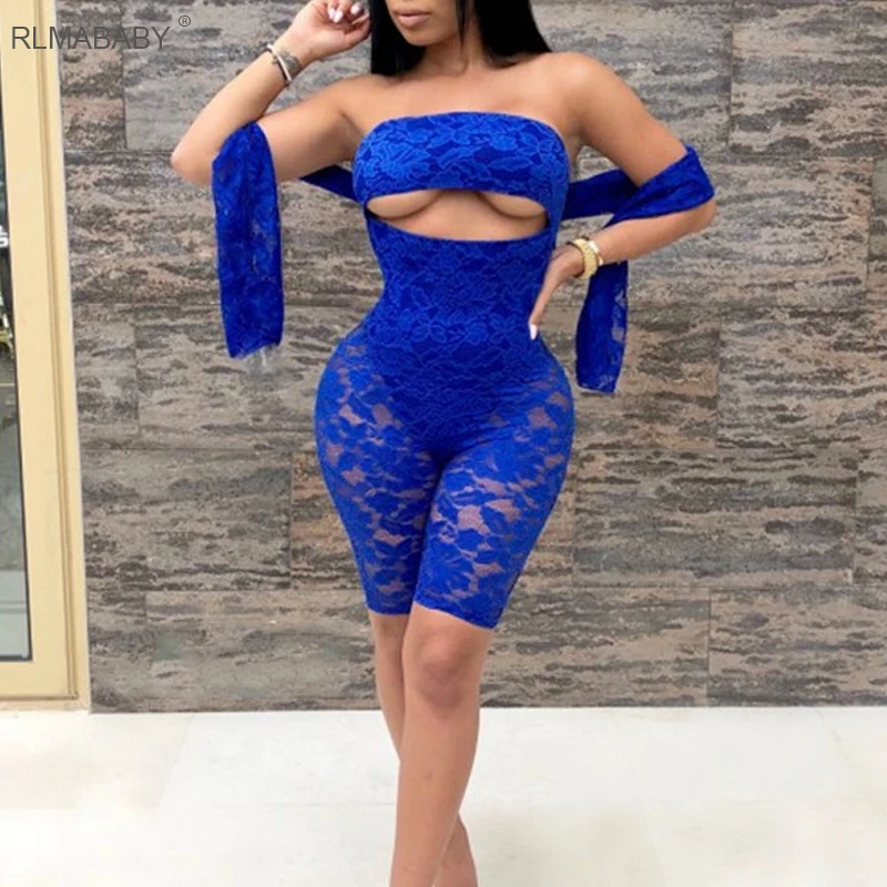 RLMABABY Spring 2 Piece Set Lace Rompers Playsuit Strapless Hollow Out See Through Sexy Jumpsuit Night Club Party Women Overalls
RLMABABY Spring 2 Piece Set Lace Rompers Playsuit Strapless Hollow Out See Through Sexy Jumpsuit Night Club Party Women Overalls