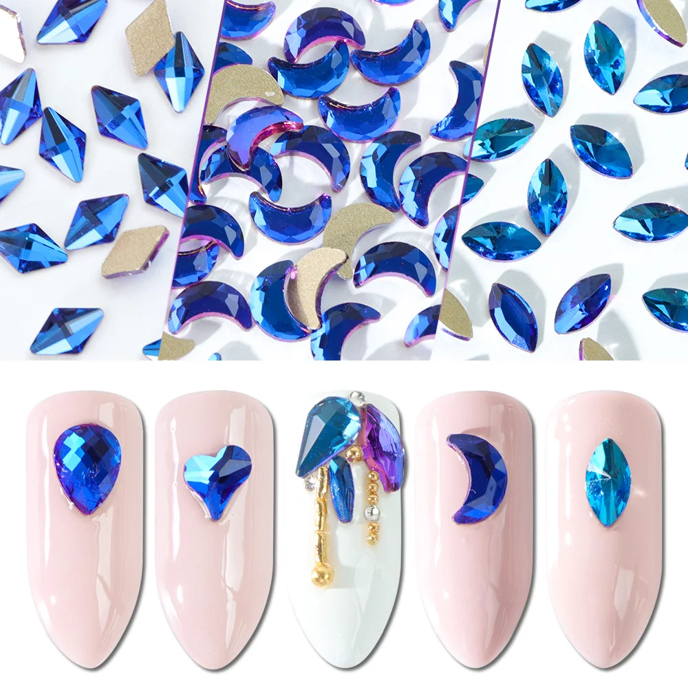20pcs Nail Art Rhinestones Decoration Crystals Blue Shining Flat Back Strass Stone 3D Charm Design Jewelry Gem Manicure JIR06
20pcs Nail Art Rhinestones Decoration Crystals Blue Shining Flat Back Strass Stone 3D Charm Design Jewelry Gem Manicure JIR06