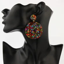 Sequin Earrings Acrylic Earrings Round Fashion Jewelry Acrylic Star Colorful Long Big Minimalist Gift for Women Femmeladies
Sequin Earrings Acrylic Earrings Round Fashion Jewelry Acrylic Star Colorful Long Big Minimalist Gift for Women Femmeladies