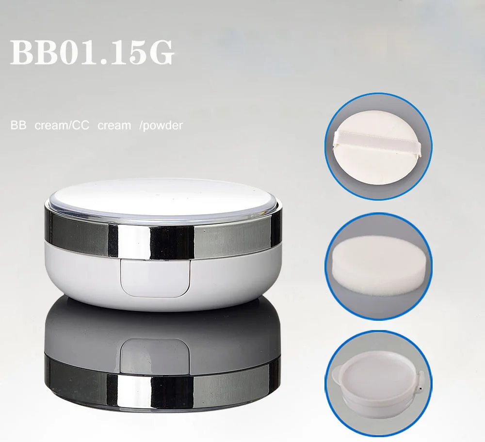 

100PCS 15g new empty compact cases ,15g plastic cosmetic compacts packaging with mirror, empty makeup compacts cases wholesale