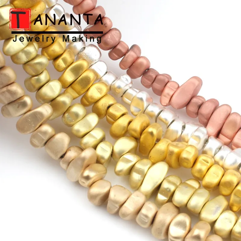 Irregular Matte Plating Silver Gold Hematite Spacer Flat Chips Natural Stone Beads For Jewelry Making DIY Necklace Bracelet 15''
Irregular Matte Plating Silver Gold Hematite Spacer Flat Chips Natural Stone Beads For Jewelry Making DIY Necklace Bracelet 15''