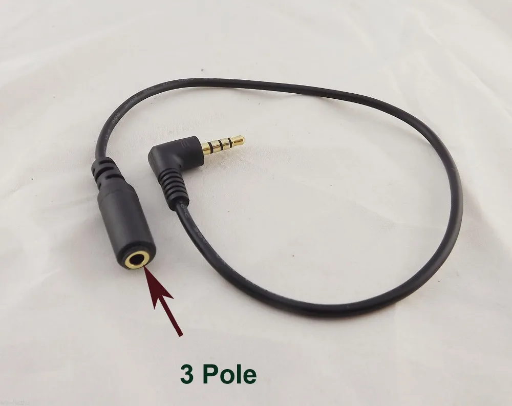2pcs 3.5mm Stereo Audio 4 Pole Angled Male To 3 Pole Female Extension AUX DC Cable 30cm
2pcs 3.5mm Stereo Audio 4 Pole Angled Male To 3 Pole Female Extension AUX DC Cable 30cm