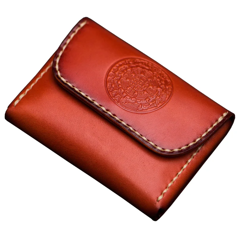 Handmade leather wallet Unisex short buckle card bag Vintage Chinese style leather clip leather coin purse
Handmade leather wallet Unisex short buckle card bag Vintage Chinese style leather clip leather coin purse