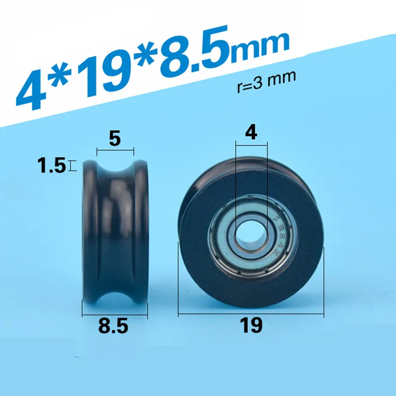 1pcs 4*19*8.5mm U Groove Package Plastic Bearing Pulley with 624ZZ Bearing Small Rolling Wheel
1pcs 4*19*8.5mm U Groove Package Plastic Bearing Pulley with 624ZZ Bearing Small Rolling Wheel