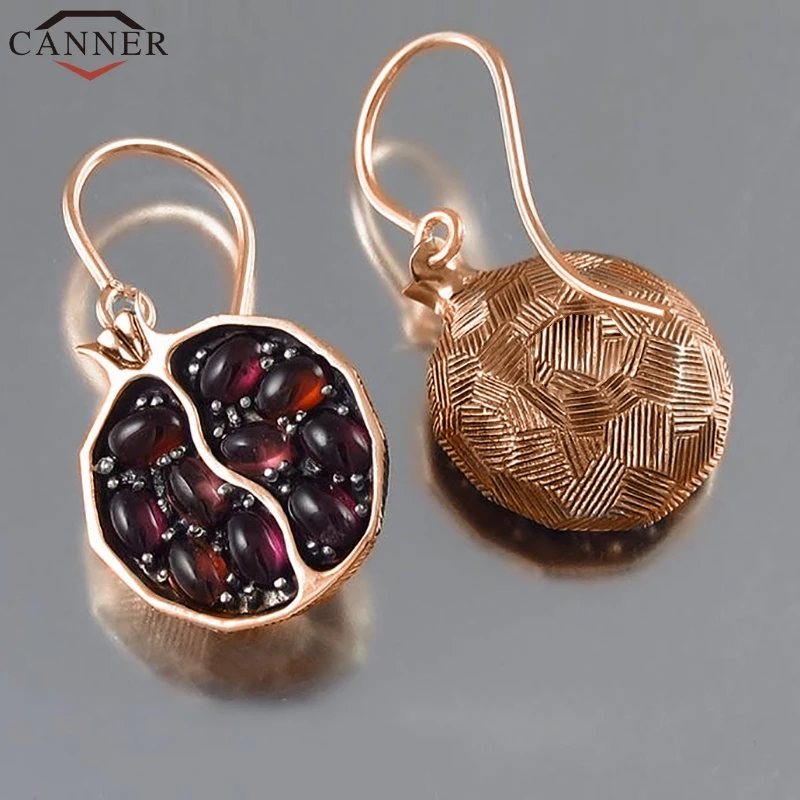 CANNER Retro Fashion Red Natural Stone Earrings Gold Silver Garnet Pomegranate Earring Dangle Earrings for Women Jewellery FF
CANNER Retro Fashion Red Natural Stone Earrings Gold Silver Garnet Pomegranate Earring Dangle Earrings for Women Jewellery FF