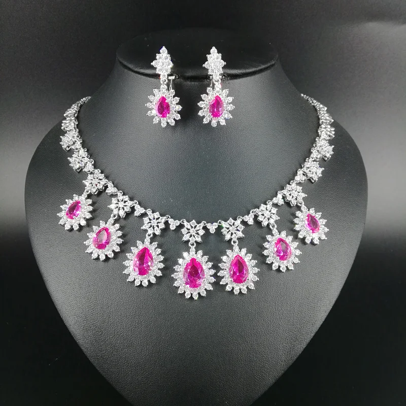 New fashion luxury romantic pink water drop zircon necklace earring set,wedding bride banquet formal jewelry set free shipping!
New fashion luxury romantic pink water drop zircon necklace earring set,wedding bride banquet formal jewelry set free shipping!