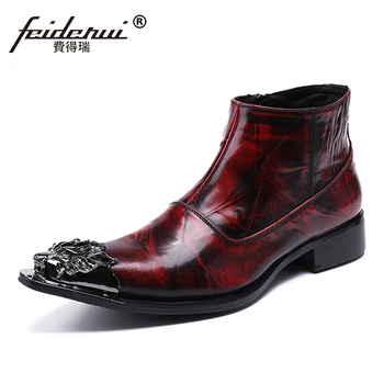Plus Size Runway Man Handmade Pointed Toe Metal Tipped Shoes Vintage Designer Genuine Leather Men's Cowboy Ankle Boots SL76
Plus Size Runway Man Handmade Pointed Toe Metal Tipped Shoes Vintage Designer Genuine Leather Men's Cowboy Ankle Boots SL76