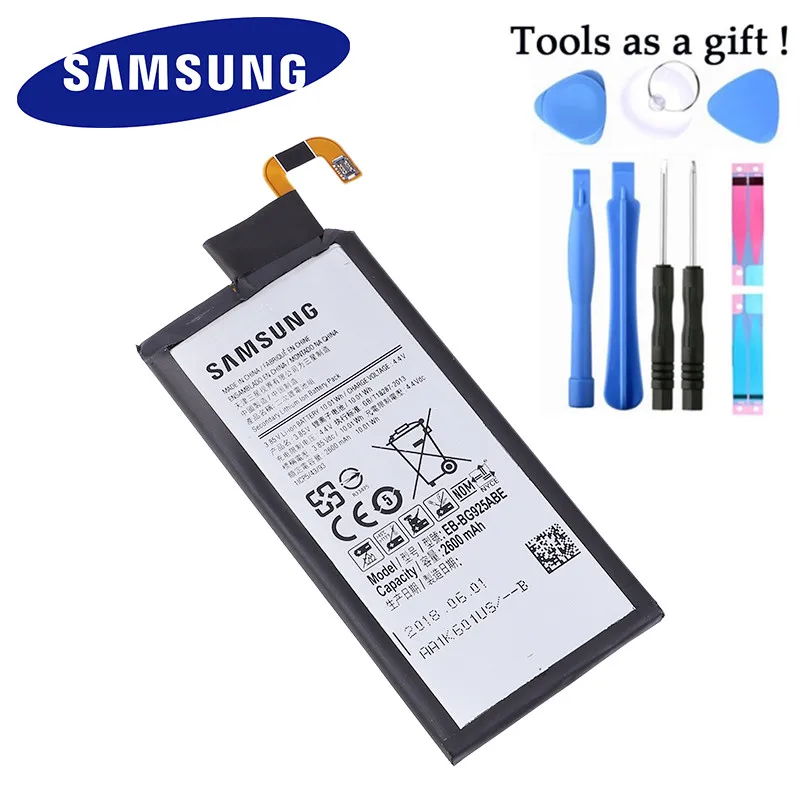 100% Original Battery EB-BG925ABE For Samsung Galaxy S6 Edge G9250 G925F 2600mAh Real Capacity Akku+Tools
100% Original Battery EB-BG925ABE For Samsung Galaxy S6 Edge G9250 G925F 2600mAh Real Capacity Akku+Tools