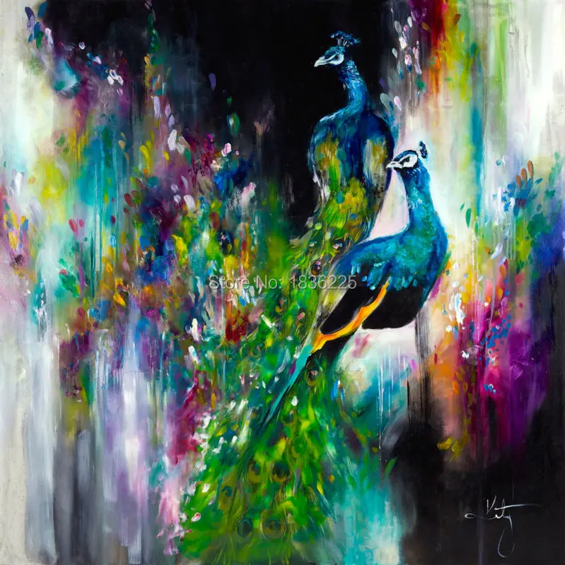 100% Hand painted modern palette knife Peacocks canvas oil paintings living room Wall Art abstract Pictures home decor
100% Hand painted modern palette knife Peacocks canvas oil paintings living room Wall Art abstract Pictures home decor