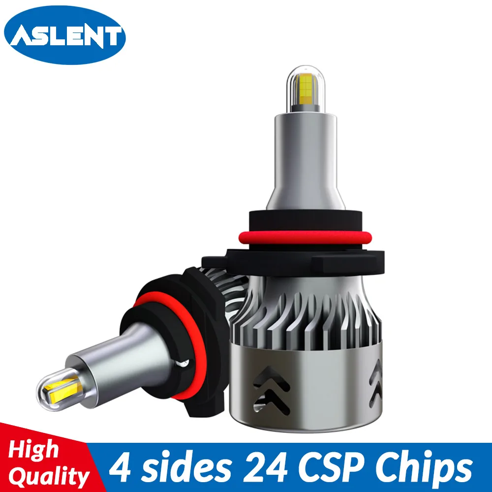 ASLENT 2pcs Car Headlight 4 sides LED Bulbs 24pcs CSP Chips H7 H1 H3 H11 H8 H9 HB3 HB4 9005 9006 80W 9600LM 6000K Fog Lights 12v
ASLENT 2pcs Car Headlight 4 sides LED Bulbs 24pcs CSP Chips H7 H1 H3 H11 H8 H9 HB3 HB4 9005 9006 80W 9600LM 6000K Fog Lights 12v