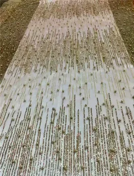 Gorgeous wedding/party French tulle net lace fabric with beads and glitters UN117(5yards/lot)can make many color 
Gorgeous wedding/party French tulle net lace fabric with beads and glitters UN117(5yards/lot)can make many color