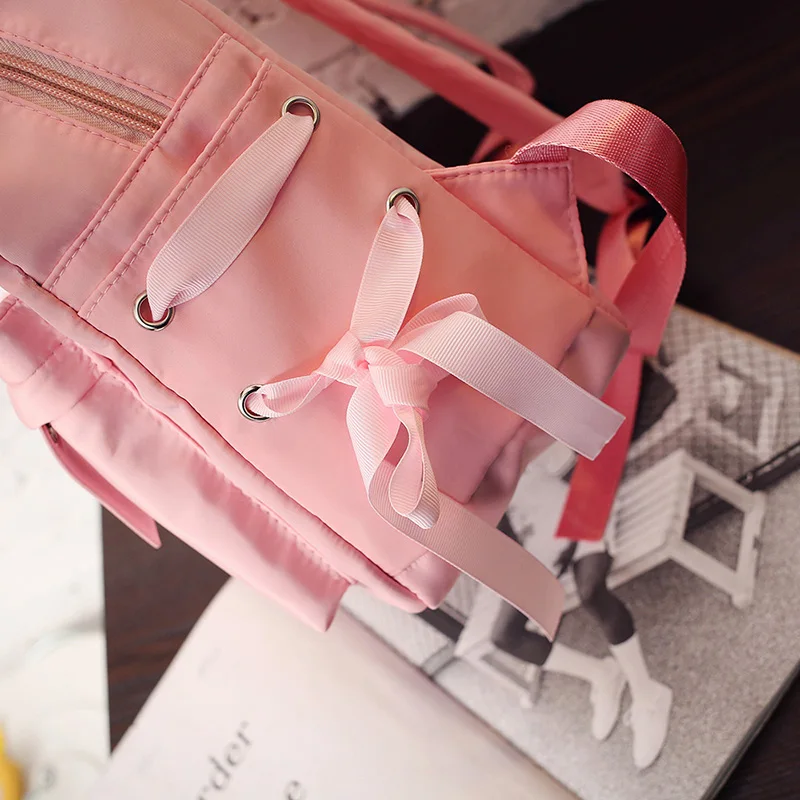 Menghuo Large Capacity Backpack Women Preppy School Bags For Teenagers Female Nylon Travel Bags Girls Bowknot Backpack Mochilas (42)