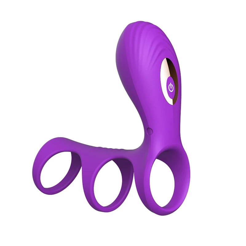 Vibrating Penis Sleeve Ring Delayed Ejaculation Strong Vibrator Sex Toys For Men Clitoris Stimulator Penis Bondage Adult Product