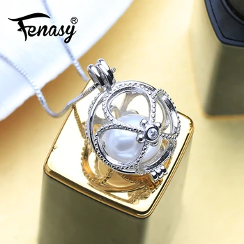 FENASY Pearl Pendant Necklace For Women Natural Freshwater Pearl Pendants necklaces Fashion Causal Round Cage Pendant
FENASY Pearl Pendant Necklace For Women Natural Freshwater Pearl Pendants necklaces Fashion Causal Round Cage Pendant