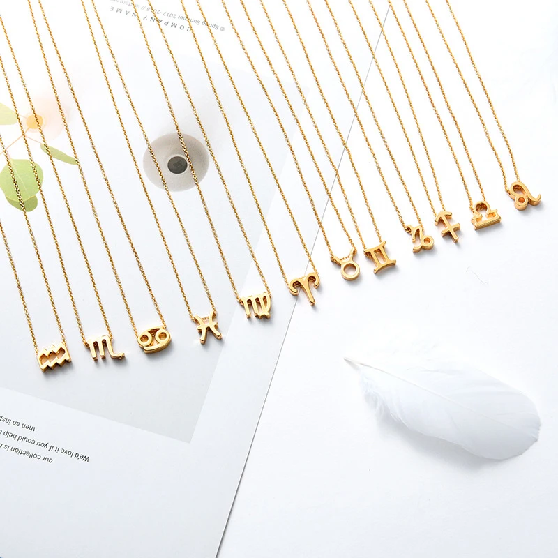 Cuteeco Hot Sale With Card Fashion Jewelry 12 Constellation Zodiac Pendant Necklace For Women Summer Beach collares de moda 2019
Cuteeco Hot Sale With Card Fashion Jewelry 12 Constellation Zodiac Pendant Necklace For Women Summer Beach collares de moda 2019