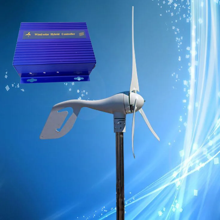 400W 12V 24V Mini Wind Turbine Generator with 3PCS/5PCS Blades + Wind Solar Hybrid Controller (Max 600W Wind, Max 300W Solar)
400W 12V 24V Mini Wind Turbine Generator with 3PCS/5PCS Blades + Wind Solar Hybrid Controller (Max 600W Wind, Max 300W Solar)