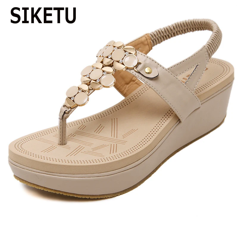 SIKETU Women's Sandals New Summer Sandals Shoes Black Beige Two Color Bohemia Sandals with Toe Shoes Muffin Femlae
SIKETU Women's Sandals New Summer Sandals Shoes Black Beige Two Color Bohemia Sandals with Toe Shoes Muffin Femlae