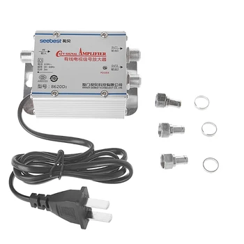220V 2 Way CATV Cable TV Signal Amplifier AMP Antenna Booster Splitter Set Broadband Home Tv Equipments 45Mhz to 860MHz
220V 2 Way CATV Cable TV Signal Amplifier AMP Antenna Booster Splitter Set Broadband Home Tv Equipments 45Mhz to 860MHz