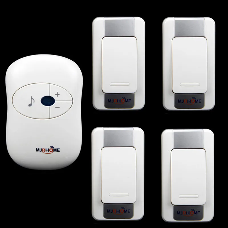 Waterproof Wireless Doorbell 280m working range 36 Ring tunes 4 transmitters+1 receiver High quolity Smart home LED Door Bell Waterproof Wireless Doorbell 280m working range 36 Ring tunes 4 transmitters+1 receiver High quolity Smart home LED Door Bell<br><br>Aliexpress