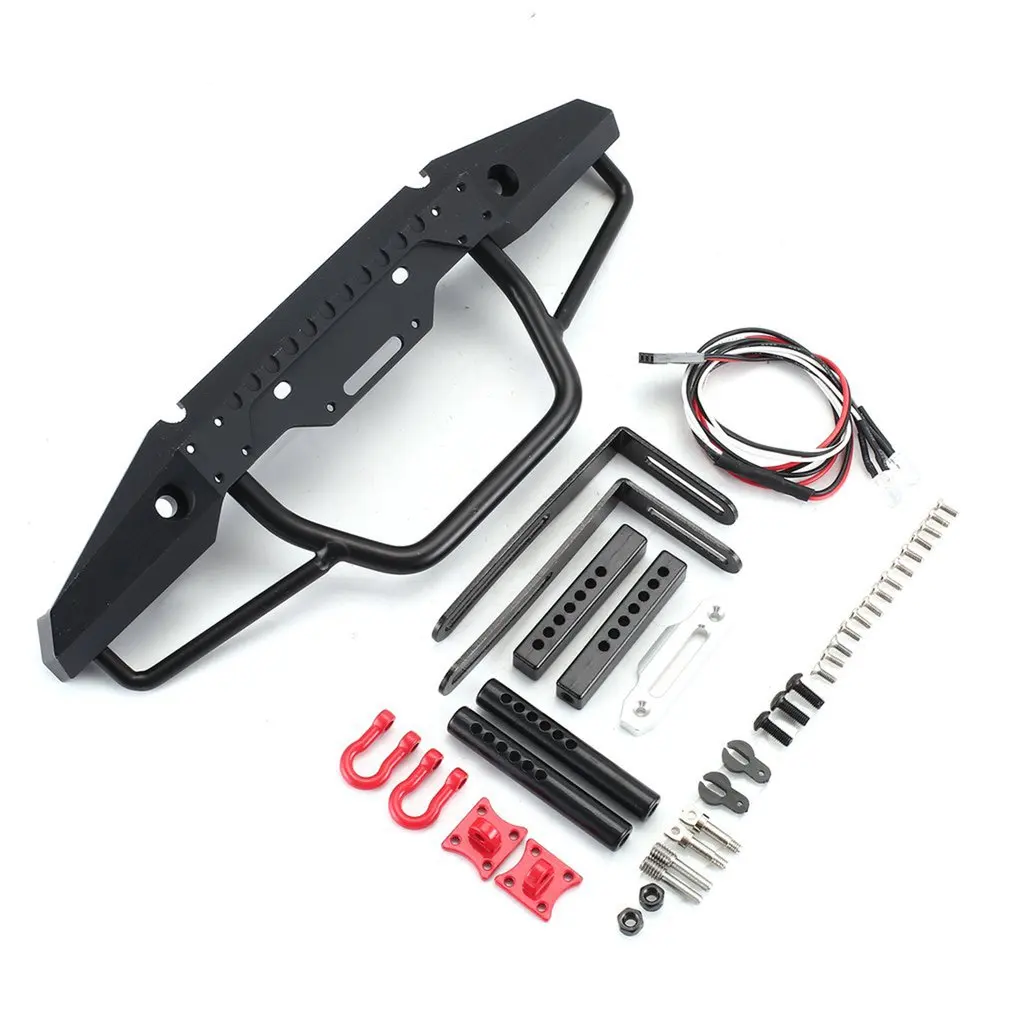 Metal Front Rear Bumper with Rescue Lock 2 Led Lights Hook for Model Off-road Crawler D90 Traxxas TRX-4 Axial SCX10 90046 Parts
Metal Front Rear Bumper with Rescue Lock 2 Led Lights Hook for Model Off-road Crawler D90 Traxxas TRX-4 Axial SCX10 90046 Parts
