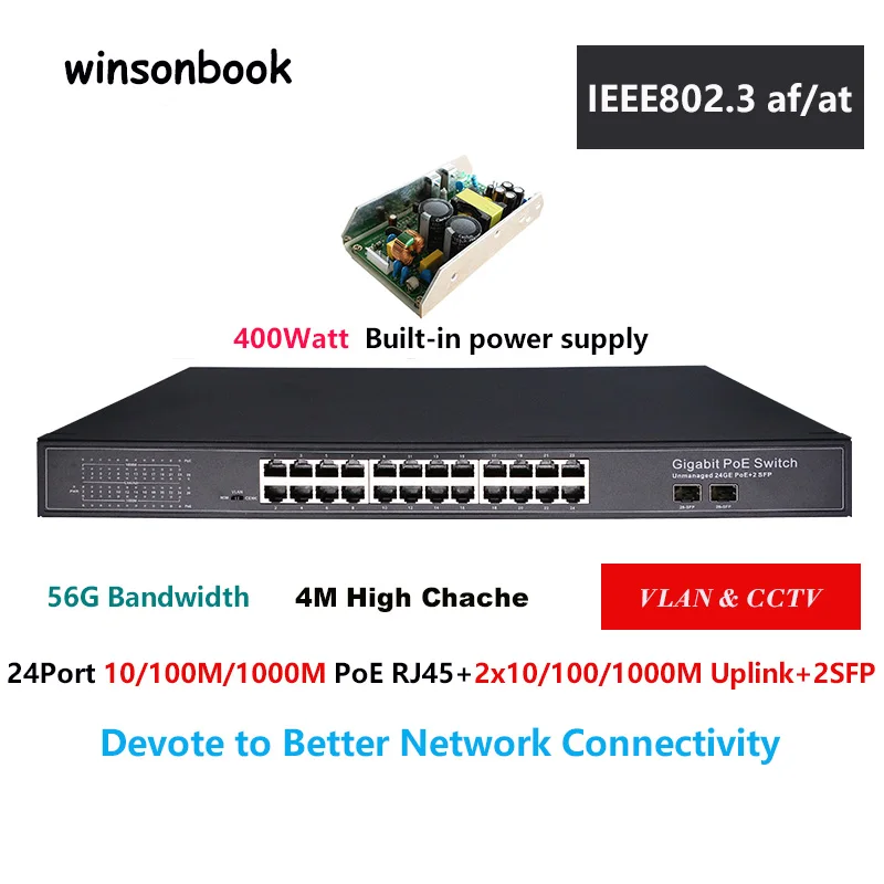 16 Ports PoE Ethernet gigabit Switch With 2 Gigabit SFP 24 PoE 2 SFP Ports Gigbit PoE 48V Standard PoE Ethernet Network Switch
16 Ports PoE Ethernet gigabit Switch With 2 Gigabit SFP 24 PoE 2 SFP Ports Gigbit PoE 48V Standard PoE Ethernet Network Switch