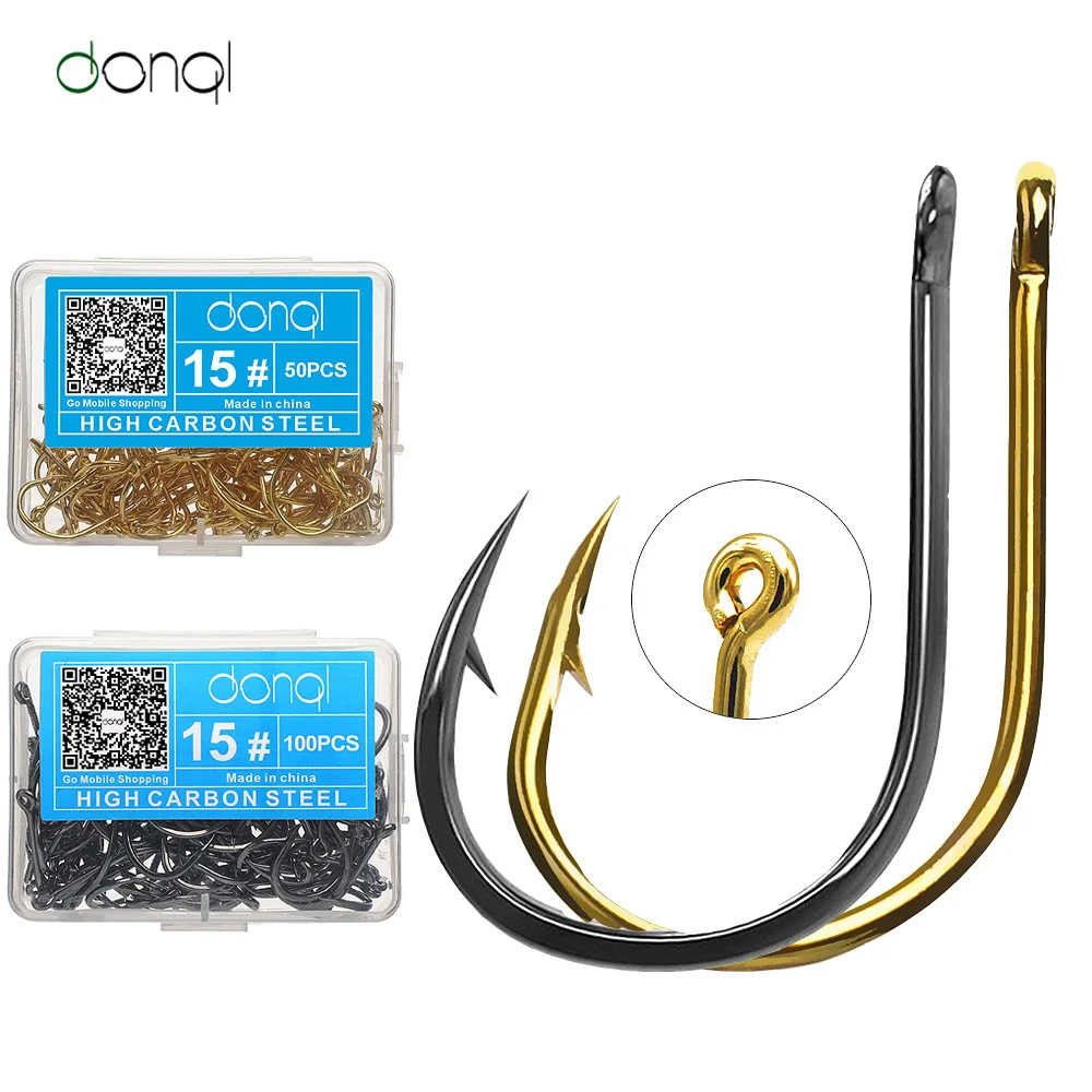 DONQL 50/100pcs High Carbon Steel Barbed Fishing Hook jig Hook Fish Bait Holder for Carp Fishing Pesca Jig Head Fishing Hooks
DONQL 50/100pcs High Carbon Steel Barbed Fishing Hook jig Hook Fish Bait Holder for Carp Fishing Pesca Jig Head Fishing Hooks