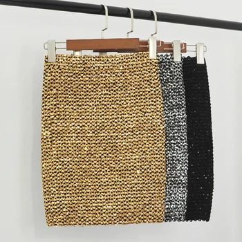 Spring Fall Fashion Women Slim High Waisted Stretch Pencil Glitter Sexy Club Skirt , Silver Gold Black Sequins Skirts For Woman
Spring Fall Fashion Women Slim High Waisted Stretch Pencil Glitter Sexy Club Skirt , Silver Gold Black Sequins Skirts For Woman