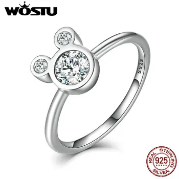 WOSTU New Fashion Real 925 Sterling Silver Cute Sparkling Mouse Cartoon Rings For Women Girl Luxury Original Fine Jewelry CQR032 
WOSTU New Fashion Real 925 Sterling Silver Cute Sparkling Mouse Cartoon Rings For Women Girl Luxury Original Fine Jewelry CQR032
