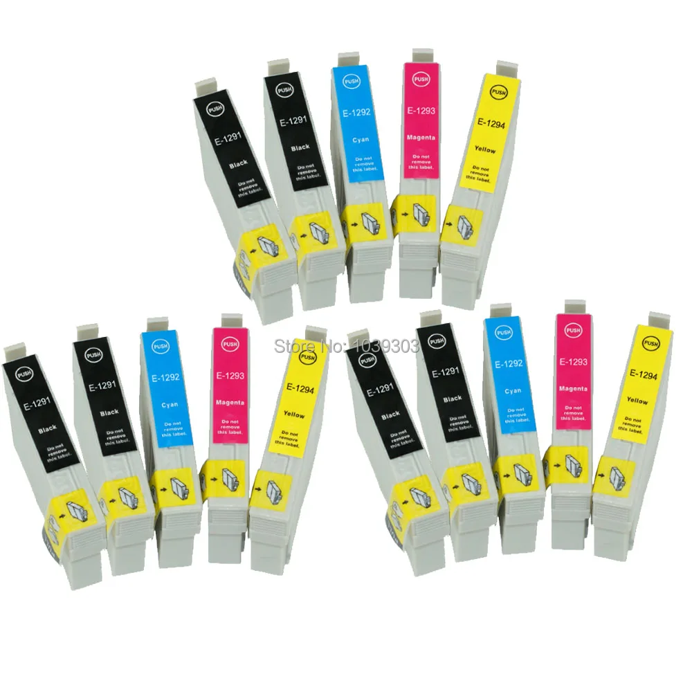 Высокопроизводительные чернильные картриджи для Epson Stylus SX425 SX425W SX235W BX635FWD Epson, совместимы с Epson T1291, 15 шт.
Высокопроизводительные чернильные картриджи для Epson Stylus SX425 SX425W SX235W BX635FWD Epson, совместимы с Epson T1291, 15 шт.