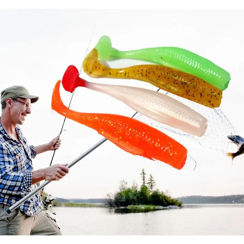 4pc Soft Lure for Fishing Shad Fishing Worm Swim baits Jig Head Soft Plastic Freshman Fishing Bait with Hook Colors Random P30
4pc Soft Lure for Fishing Shad Fishing Worm Swim baits Jig Head Soft Plastic Freshman Fishing Bait with Hook Colors Random P30