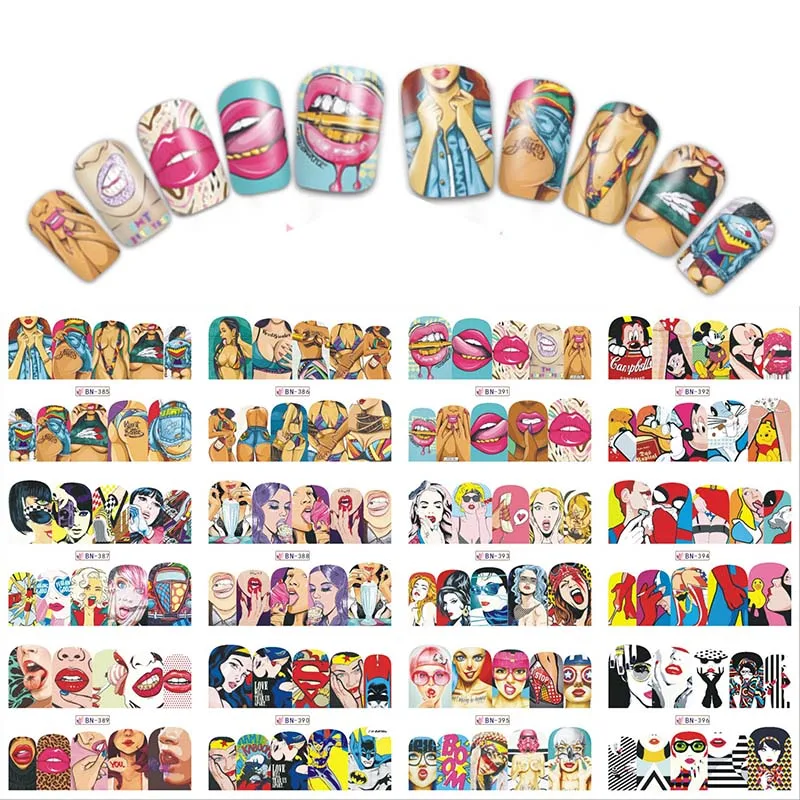 12 Styles Pop Art Designs Decal DIY Water Transfer Nail Art Sticker Exaggeration Sexy Cool Girl Lips Decorations Full Wraps Nail
12 Styles Pop Art Designs Decal DIY Water Transfer Nail Art Sticker Exaggeration Sexy Cool Girl Lips Decorations Full Wraps Nail