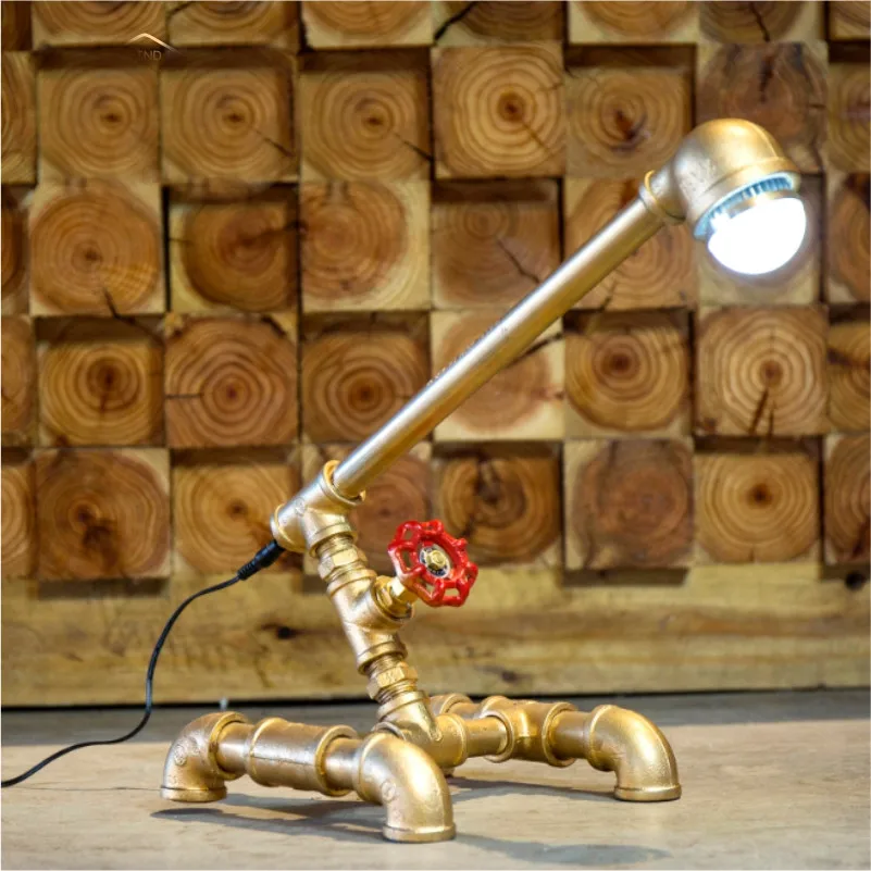New Antique Iron Steampunk Industrial Water Pipe Tube Desk Lamp Light Led lamp Working Valve Switch Retro Bulb
New Antique Iron Steampunk Industrial Water Pipe Tube Desk Lamp Light Led lamp Working Valve Switch Retro Bulb