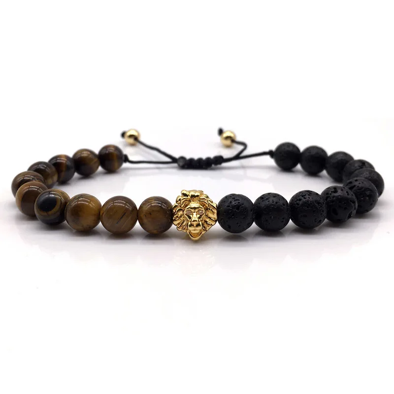 Golden Lion Head Bracelet Men 2019 New Trendy Charms With High Quality Stone Beads Bracelet For Men Women Jewelry Gift
Golden Lion Head Bracelet Men 2019 New Trendy Charms With High Quality Stone Beads Bracelet For Men Women Jewelry Gift