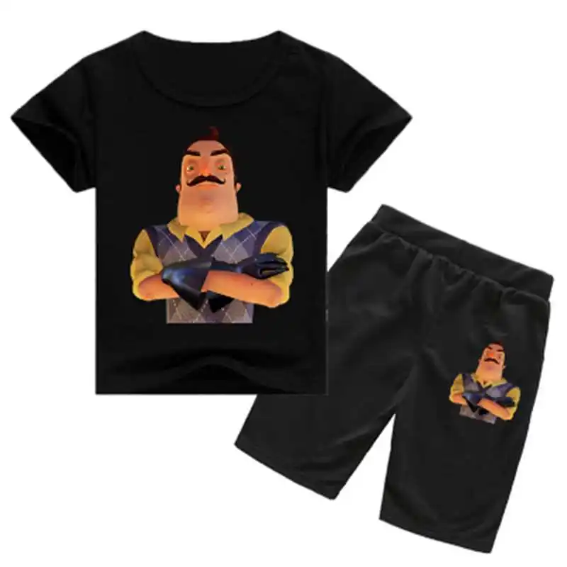 Summer Hello neighbor boys Clothing Set Cartoon Shirt short 2 Pieces Suit Children Clothes Sets Baby Kids Clothing
Summer Hello neighbor boys Clothing Set Cartoon Shirt short 2 Pieces Suit Children Clothes Sets Baby Kids Clothing