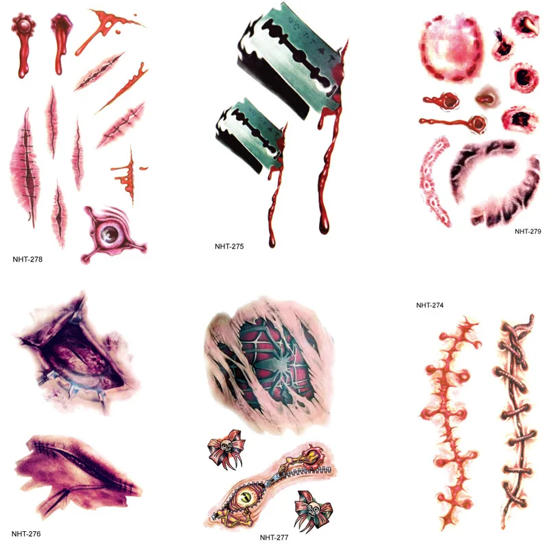 10pcs Halloween Supplies Zombie Scars Tattoos Stickers Halloween Bloody Makeup Party Decoration Skull Pumpkin Bat Stickers
10pcs Halloween Supplies Zombie Scars Tattoos Stickers Halloween Bloody Makeup Party Decoration Skull Pumpkin Bat Stickers
