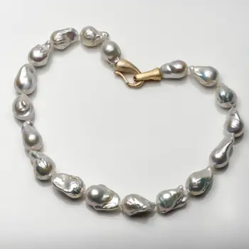 Free Shipping Lustrous 14-18mm Real Freshwater Kasumi White Pearl Necklace 925 Sterling Silver
Free Shipping Lustrous 14-18mm Real Freshwater Kasumi White Pearl Necklace 925 Sterling Silver