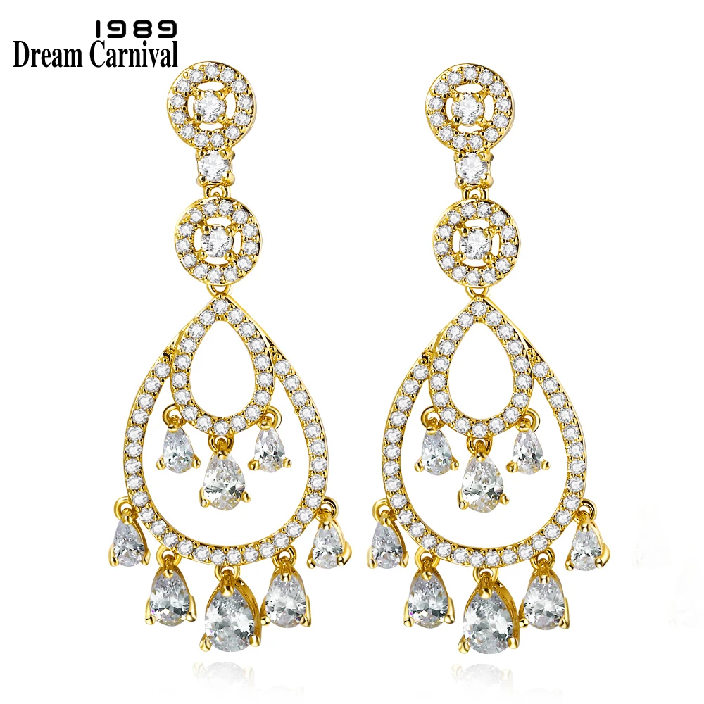 DreamCarnival 1989 Perfect quality Luxury Cubic zircon stones Ladies Dangle boucles d'oreilles Drop Chandelier Earrings 65048-01
DreamCarnival 1989 Perfect quality Luxury Cubic zircon stones Ladies Dangle boucles d'oreilles Drop Chandelier Earrings 65048-01