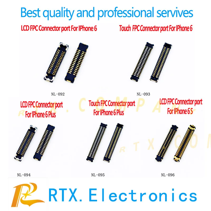 20pcs/lot LCD Screen Digitizer Display & Touch FPC Plug Connector Port on Flex Cable For IPhone 5S 6 6Plus 6s 6sp 7 7P 8 8plus X
20pcs/lot LCD Screen Digitizer Display & Touch FPC Plug Connector Port on Flex Cable For IPhone 5S 6 6Plus 6s 6sp 7 7P 8 8plus X