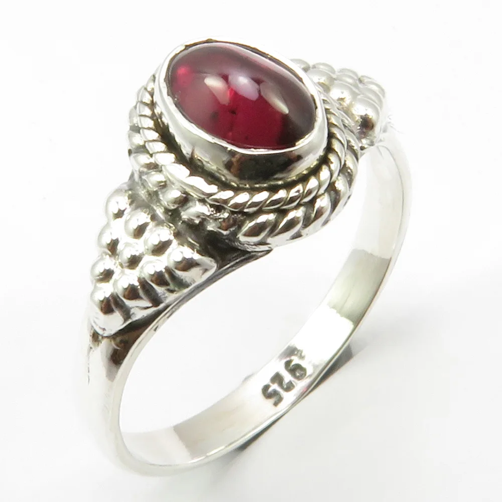 Solid Silver Garnet January Birthstone Ring Size 7.75 Beautiful Art Jewelry Unique Designed
Solid Silver Garnet January Birthstone Ring Size 7.75 Beautiful Art Jewelry Unique Designed