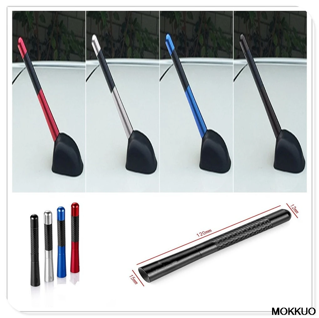 Universal para Ford Focus para Toyota Antena Corta Antena de Antena Corta Carbono Antena Carbono Negro