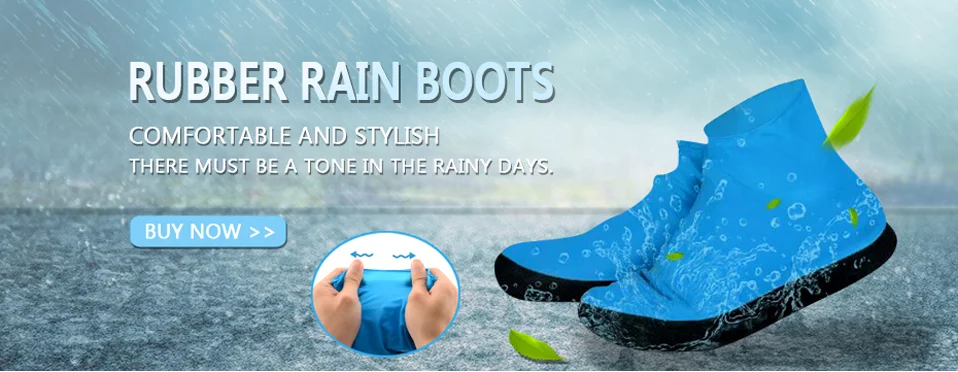 Rubber Waterproof Reusable Rain Rubber Slip-resistant Shoes Cover Sadoun.com