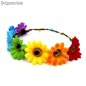 Ditpossible sun flowers headbands summer girls hairwear floral crown head bands women hair accessories
Ditpossible sun flowers headbands summer girls hairwear floral crown head bands women hair accessories