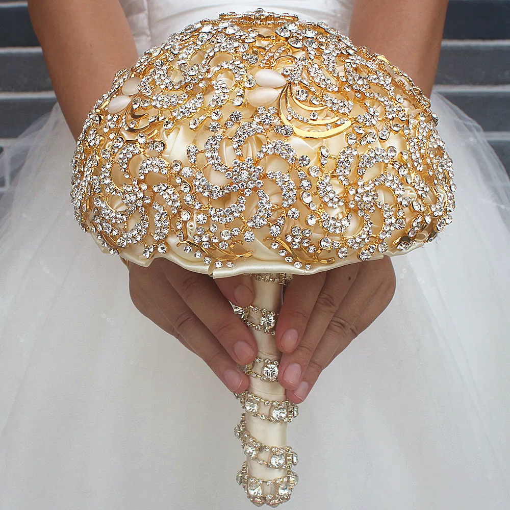 High-end Custom Bridal Bouquet Luxury Wedding Crystal Brooch Bouquets Bride Holding Rose Flowers Bouquet Wedding Decoration
High-end Custom Bridal Bouquet Luxury Wedding Crystal Brooch Bouquets Bride Holding Rose Flowers Bouquet Wedding Decoration
