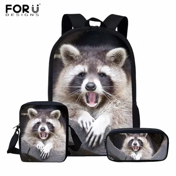 FORUDESIGNS School Bag Set Cute Printing Raccoons Girls Book Bags Primary Student Schoolbags Children Kids Bag with Pencil Case
FORUDESIGNS School Bag Set Cute Printing Raccoons Girls Book Bags Primary Student Schoolbags Children Kids Bag with Pencil Case