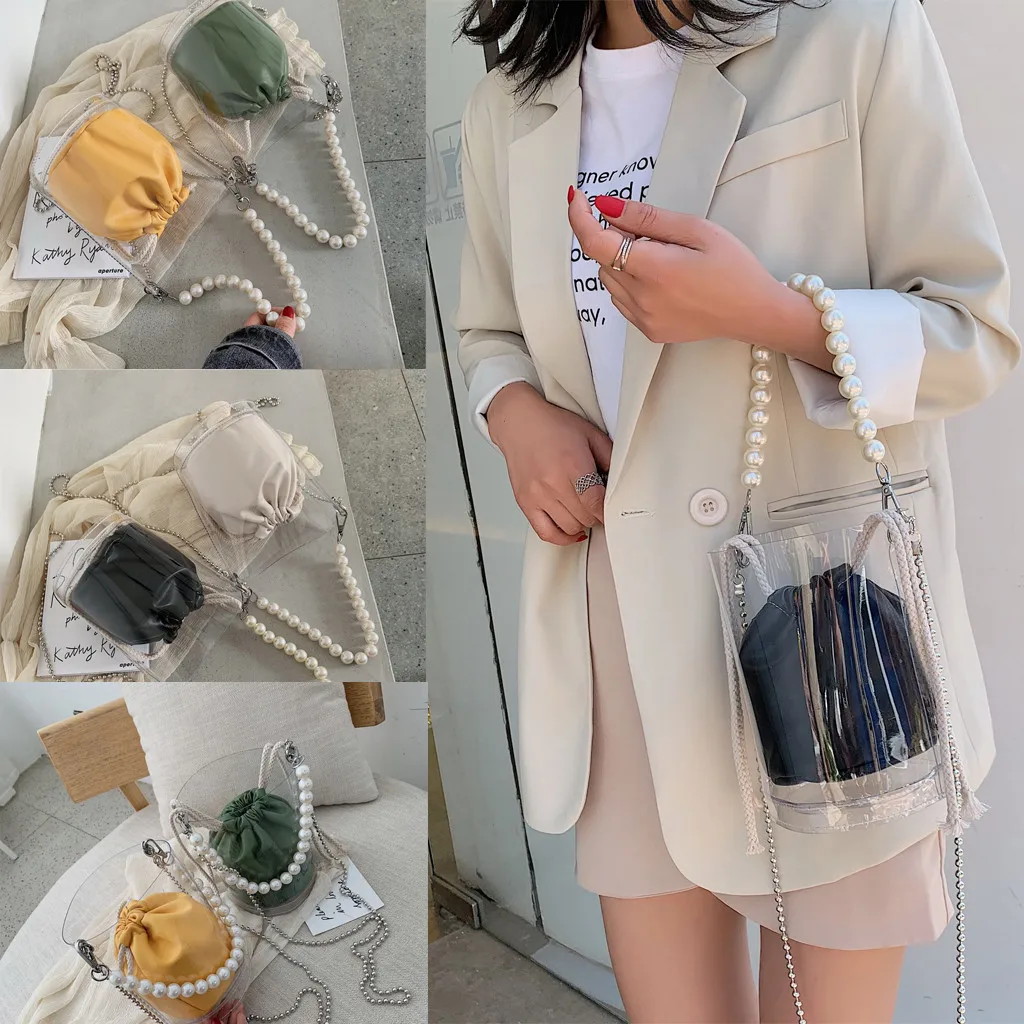 Women's Fashion Pearl Transparent Crossbody Shoulder Bags Purse Messenger Bag Small Flap bag High Quality Casual Travel
Women's Fashion Pearl Transparent Crossbody Shoulder Bags Purse Messenger Bag Small Flap bag High Quality Casual Travel