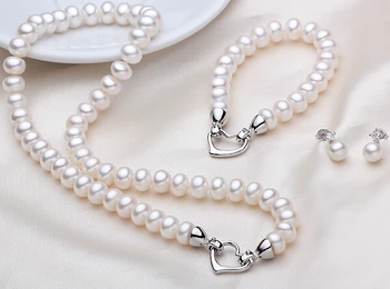 Real Natural Freshwater Pearl Jewelry Sets 3PCS(Genuine Pearl Necklace+Real Pearl Bracelet+Classic Pearl Earrings)Women Jewelry
Real Natural Freshwater Pearl Jewelry Sets 3PCS(Genuine Pearl Necklace+Real Pearl Bracelet+Classic Pearl Earrings)Women Jewelry